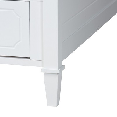 White Twin Size Wood Daybed with 3 Drawers