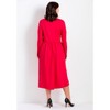 Avenue Women's Plus Size Fit And Flare Midi Dress - 3 of 4