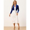 INSPIRE CHIC Women's Velvet Long Sleeve Shawl Neck Open Front Cropped Bolero Cardigan - 4 of 4