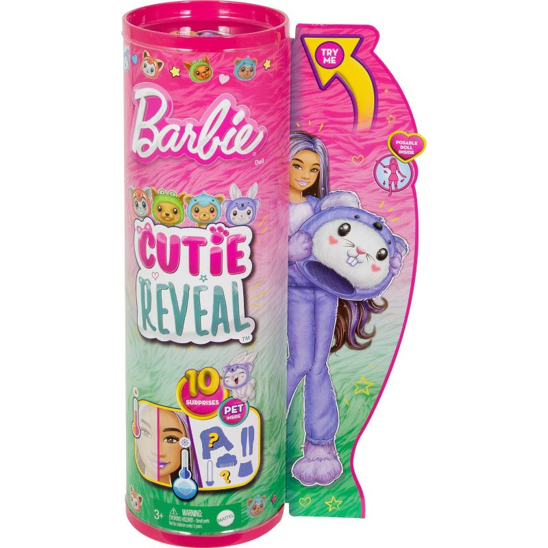 Barbie Cutie Reveal Bunny as a Koala Costume-Themed Doll &#38; Accessories with 10 Surprises, 6 of 7