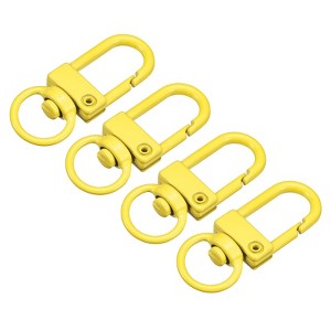 Unique Bargains DIY Craft Key Organization Lobster Claw Lanyard Swivel Clasps 1.3" x 0.51" 4 Pcs - 1 of 4