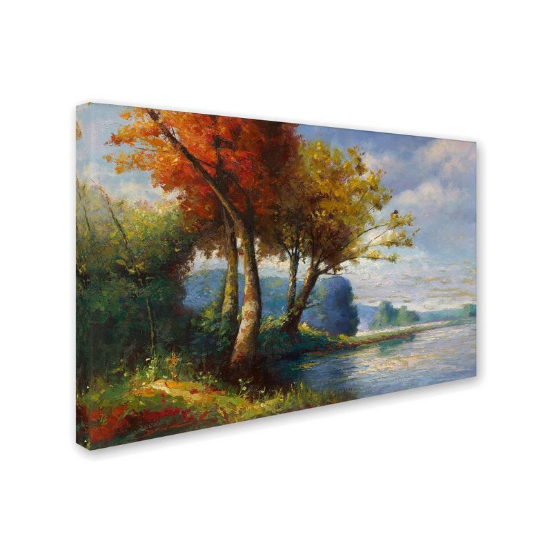 16&#34;x24&#34; Corot Tribute by Daniel Moises - Trademark Fine Art, Gallery-Wrapped Landscape Canvas, Contemporary Style, USA Made, 3 of 6