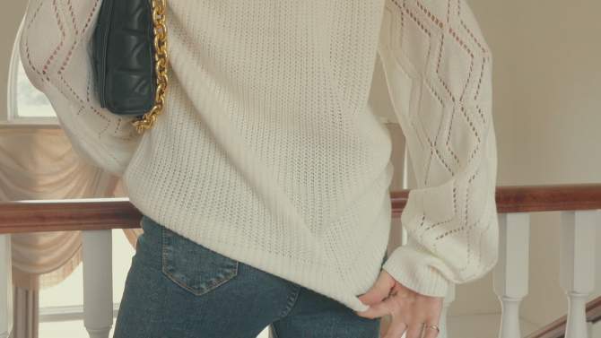 Women's Cutout Raglan Long Sleeve Sweater - Cupshe, 2 of 6, play video
