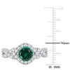 EVERLY JEWELRY |Sterling Silver 3 CT TGW Green & White Cubic Zirconia Fashion Ring - 4 of 4