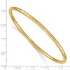 Black Bow Jewelry 3mm 14k Yellow Gold Polished Hollow Round Tube Bangle Bracelet - 4 of 4