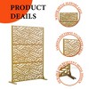 72" H Metal Privacy Screen for Outdoor, Freestanding Decorative Privacy Screen with Stable Base, Metal Fence Panel for Balcony Patio Garden - 3 of 4