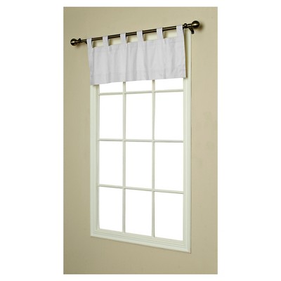 40"x15" Weathermate Tab Top Window Curtain Valance White - Thermalogic