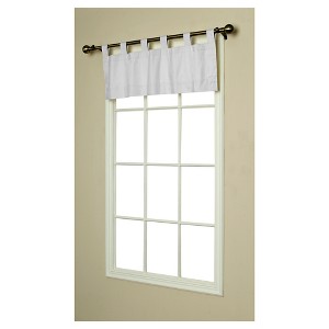 40"x15" Weathermate Tab Top Window Curtain Valance White - Thermalogic: Solid Cotton, Machine Washable, Plain Weave - 1 of 1