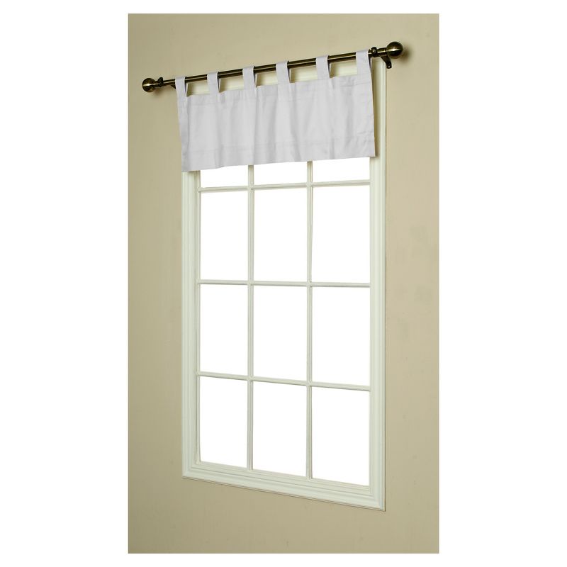 40&#34;x15&#34; Weathermate Tab Top Window Curtain Valance White - Thermalogic, 1 of 3
