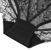 Agnes Orinda Women's Plus Sheer Lace Trim High-Rised Solid Briefs Stretchy Underwear - 3 of 4