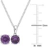EVERLY JEWELRY | Sterling Silver Created Gemstone and Multiple Gemstones 2-Piece Set of Pendant with Chain and Earrings - 2 of 3
