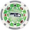 MasterPieces Casino Style 20 Piece 11.5 Gram Poker Chip Set NFL Seattle Seahawks Silver Edition - 3 of 3