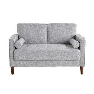 Lifestyle Solutions Giovanni Loveseat Woven Light Gray - 1 of 4