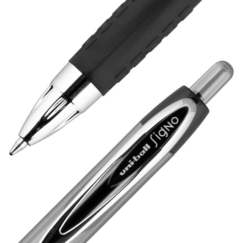 uni 207 Retractable Gel Pen, 0.7 mm Medium Tip, Black, Pack of 36, 4 of 5