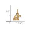 Black Bow Jewelry 14k Yellow Gold Plated Sterling Silver Delta Gamma Greek Life Extra Small Pendant - 2 of 3
