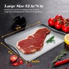 MOVSSOU Defrosting Tray 12"x8" Non-Stick Defrosting Board Silver Fast Thawing Frozen Meat Foods - 2 of 4