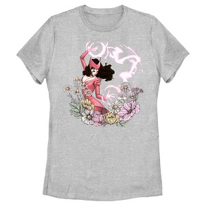 Women's Marvel Floral Scarlet Witch T-Shirt - 1 of 4