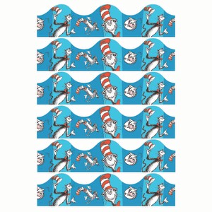 Eureka® Cat in the Hat™ Blue Deco Trim®, 37 Feet Per Pack, 6 Packs - 1 of 2
