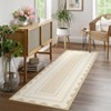Modern Bordered Living Room Bedroom Rugs, Scalloped Washable Non Slip Dining Room Carpet, Accent Home Decor Rugs - 4 of 4
