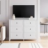 homfan 48" Modern 6-Drawer Dresser - Wood Chest with TV Stand, Multi-Functional Storage for Bedroom, Living Room, Entryway & Hallway Organization - 3 of 4