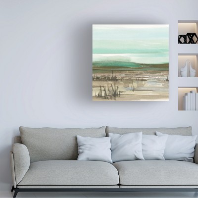 Ethan Harper Sparkling Marsh II 35" x 35" Canvas Landscape Art