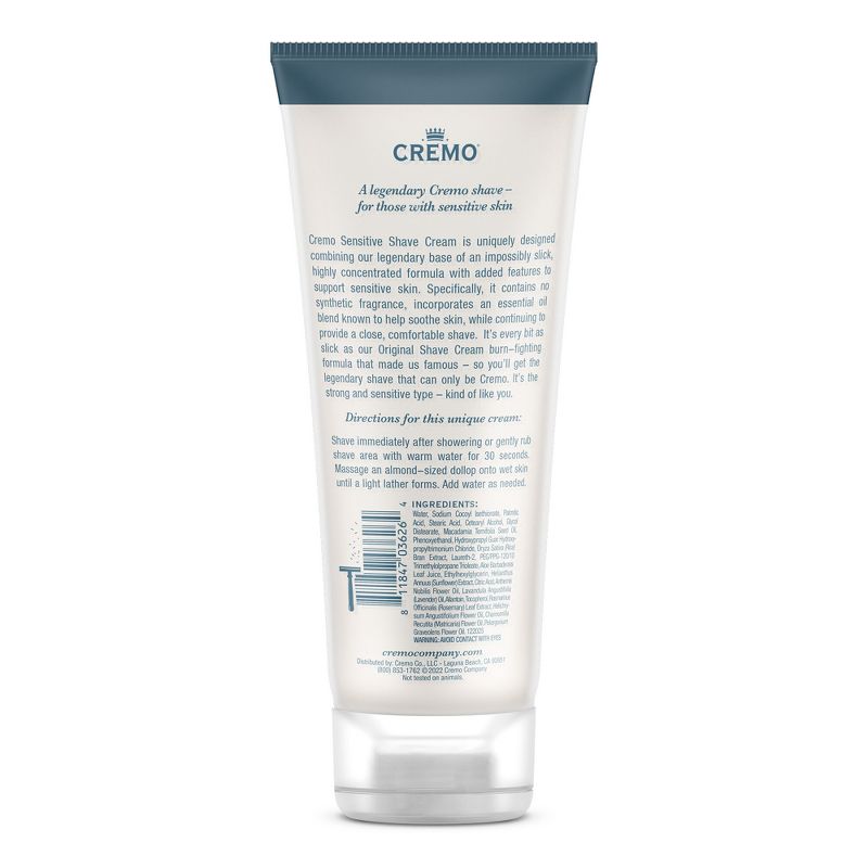 Cremo Sensitive Skin Shave Cream - Scented - 6 fl oz, 3 of 8