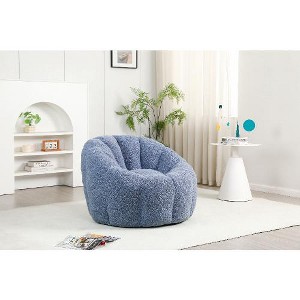 Lyngins Giant Faux Fur Bean Bag Chair, Ergonomic Lazy Chair with Memory Foam, Stylish Accent Chair, Single Sofa Chair for Home & Leisure - 1 of 4