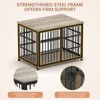 JUJABU 43.3 IN. Gray Furniture style dog crate wrought iron frame door with side openings - 4 of 4