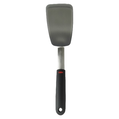 new OXO Small silicone spatula. 9.5 inch total length. Off white