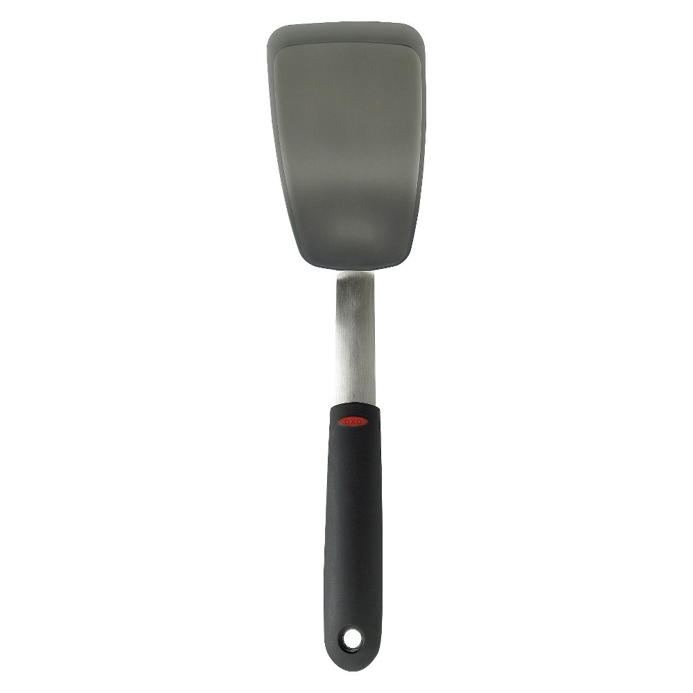 Photos - Other Accessories Oxo Silicone Flexible Turner: Black Dishwasher-Safe Cooking Spatula, Stainless Steel Handle, 12" Length 