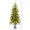 Nearly Natural 5-ft Wyoming Alpine Artificial Christmas Tree with 100 Clear (Multifunction) LED Lights and Pine Cones on Natural Trunk - 2 of 4