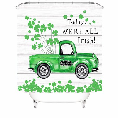 Today We're All Irish Shower Curtains for Bathroom Waterproof Fabric Bath Curtain Durable Soft Stylish Bathroom Decor 72x72 Inch