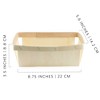Cornucopia Brands 2QT Wooden Fruit Baskets, 4pk; Berry Vegetable Baskets for Crafts, Gifts, Farmers' Market - 3 of 4