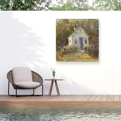 Marilyn Wendling Sweet Cottage III Outdoor Canvas Art