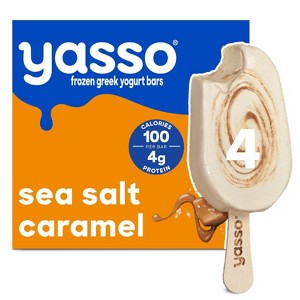 Yasso Frozen Greek Yogurt - Sea Salt Caramel Bars - 4ct - 1 of 4