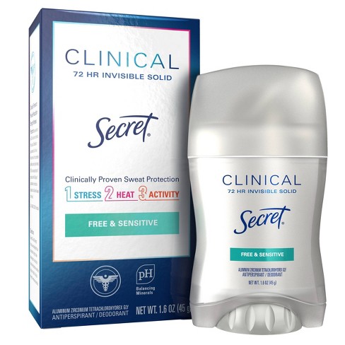 Secret Clinical Strength Invisible Solid Antiperspirant and Deodorant for Women - Free & Sensitive - 1.6oz - image 1 of 4