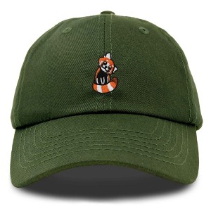 Dalix Red Panda Embroidered Cotton Dad Hat Cute Animal Adjustable Baseball Cap for Outdoor Style Womens - 1 of 4
