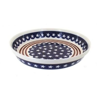 Blue Rose Polish Pottery 879 Zaklady Pie Plate