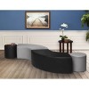 Travis Curved Ottoman Black - Regency: Leather Upholstered, Mid-Century Modern, No Assembly Required - 4 of 4