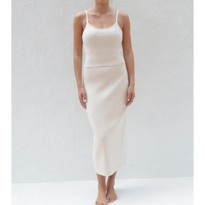 Women's Cotton Seraphina Cami in Pearl by Tomorrow Studio