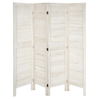 5 1/2 ft. Tall Modern Venetian Room Divider - White (4 Panels)