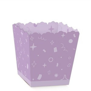 Big Dot of Happiness Purple Confetti Stars - Party Mini Favor Boxes - Simple Party Treat Candy Boxes - Set of 12 - 1 of 4