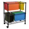 Oceanstar Portable 2-Tier Metal Rolling File Cart - 2 of 4