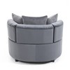 Elegant and Comfortable Velvet Accent Chair, Skin-Friendly, Ergonomic Design, Leisure Sofa Barrel Chair for Living Room, Small Spaces - Armless - 2 of 4