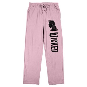 Wicked Part 1 Glinda Silhouette Women’s Cradle Pink Sleep Pajama Pants - 1 of 4