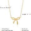 Gold Bow Pendant Necklace for Women, 14K Gold Plated Non-Tarnish Christmas Gift - 4 of 4