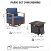 Gymojoy 5 Pieces Outdoor 30 Inch Fire Pit Table 50000 BTU Gas Firepit Table with Swivel Chairs Set - 2 of 4