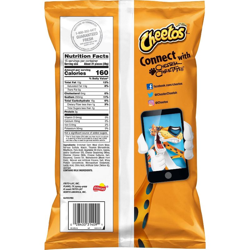 Cheetos Crunchy Cheese Flavored Snack - 15oz, 3 of 5