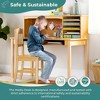 Guidecraft Kids Media Desk and Chair Set: Kids Desk and Chair, Girls Study Desk with Hutch and Storage Shelf, Wood Bedroom Furniture Set - 3 of 4