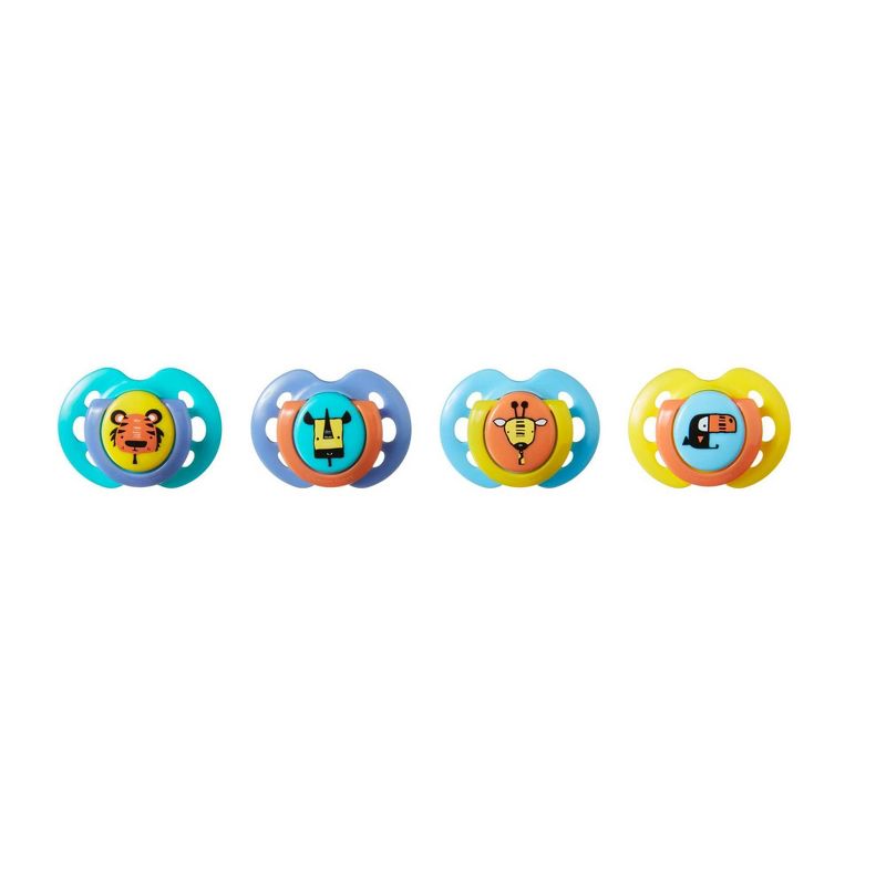 Tommee Tippee Closer To Nature Fun Style Baby Pacifier - 4pk, 1 of 8